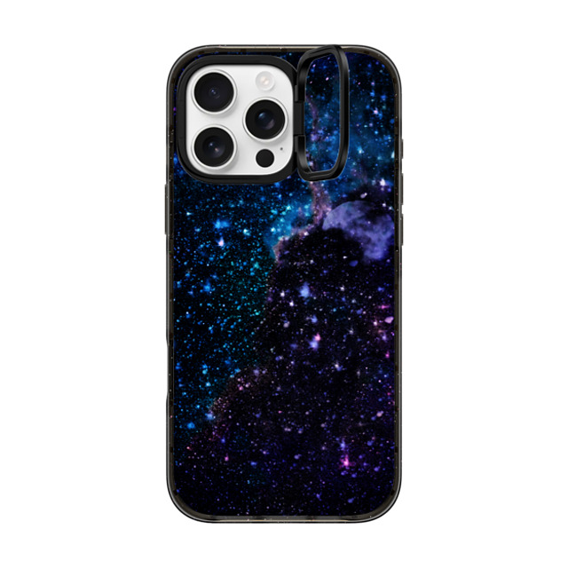 Marta Olga Klara x CASETiFY iPhone 16 Pro Max ケース ブラック インパクトリングスタンドケース MagSafe対応 Space / Night sky