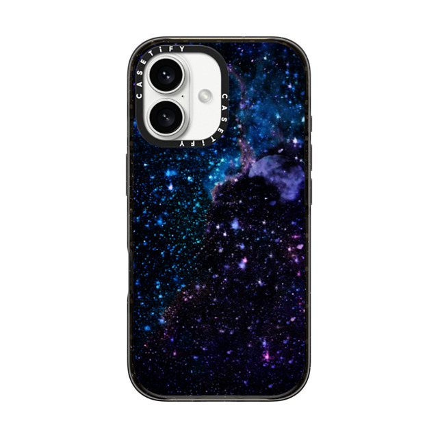 Marta Olga Klara x CASETiFY iPhone 16 ケース ブラック インパクトケース MagSafe対応 Space / Night sky