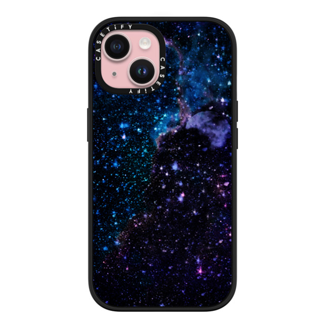 Marta Olga Klara x CASETiFY iPhone 15 ケース マットブラック インパクトケース MagSafe対応 Space / Night sky