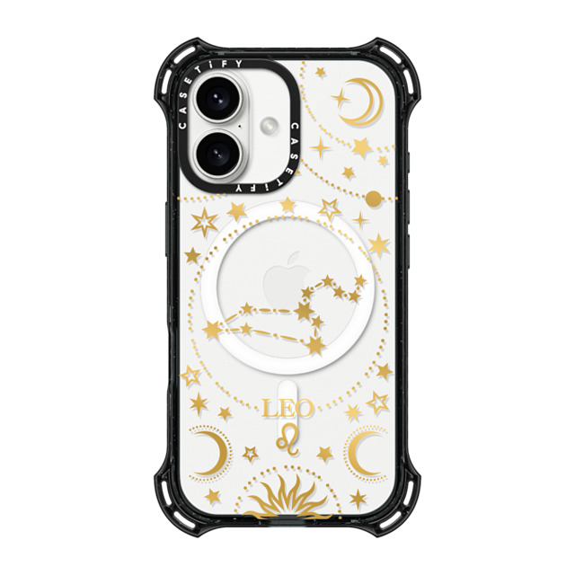 Marta Olga Klara x CASETiFY iPhone 16 Case Black バウンスケース zodiac star sign: leo Marta Olga Klara x CASETiFY iPhone 16 Case Black バウンスケース zodiac star sign: leo