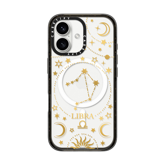 Marta Olga Klara x CASETiFY iPhone 16 ケース Star,Zodiac ブラック インパクトケース MagSafe対応 zodiac star sign: libra Father's Day Marta Olga Klara x CASETiFY iPhone 16 ケース Star,Zodiac ブラック インパクトケース MagSafe対応 zodiac star sign: libra Father's Day
