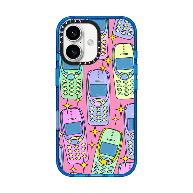 Marta Olga Klara x CASETiFY iPhone 16 Case スカイブルー Impact Case MagSafe Compatible Pastel Barbie retro phone Marta Olga Klara x CASETiFY iPhone 16 Case スカイブルー Impact Case MagSafe Compatible Pastel Barbie retro phone