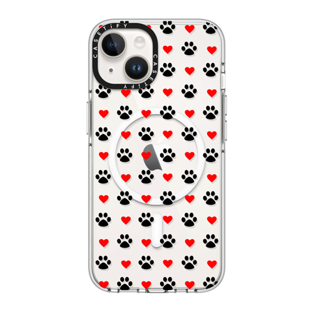 Marta Olga Klara x CASETiFY iPhone 14 Case Clear Clear Case MagSafe Compatible puppy love paws - dog love clear case Marta Olga Klara x CASETiFY iPhone 14 Case Clear Clear Case MagSafe Compatible puppy love paws - dog love clear case