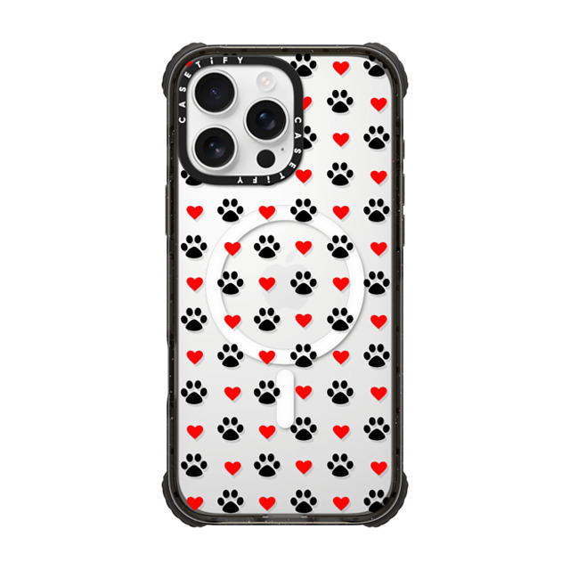 Marta Olga Klara x CASETiFY iPhone 16 Pro Max Case Black ウルトラ インパクトケース MagSafe 対応 puppy love paws - dog love clear case Marta Olga Klara x CASETiFY iPhone 16 Pro Max Case Black ウルトラ インパクトケース MagSafe 対応 puppy love paws - dog love clear case