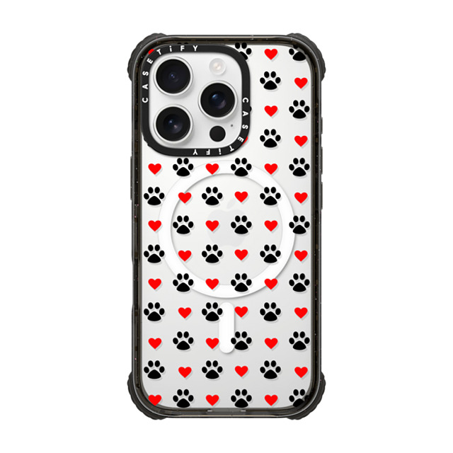 Marta Olga Klara x CASETiFY iPhone 16 Pro Case Black ウルトラ インパクトケース MagSafe 対応 puppy love paws - dog love clear case Marta Olga Klara x CASETiFY iPhone 16 Pro Case Black ウルトラ インパクトケース MagSafe 対応 puppy love paws - dog love clear case