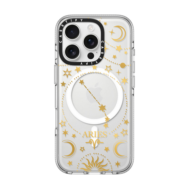 Marta Olga Klara x CASETiFY iPhone 16 Pro ケース クリア クリア ケース MagSafe対応 zodiac star sign Aries