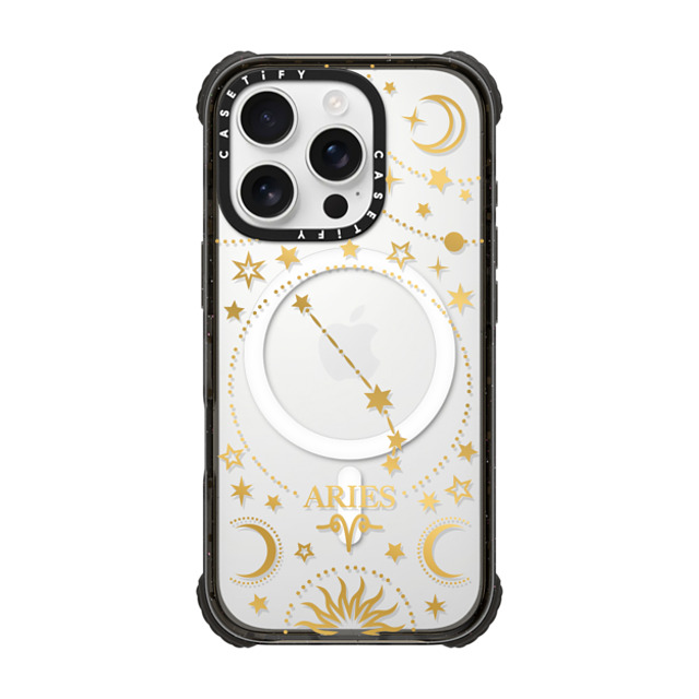 Marta Olga Klara x CASETiFY iPhone 16 Pro Case Black ウルトラ インパクトケース MagSafe 対応 zodiac star sign Aries Marta Olga Klara x CASETiFY iPhone 16 Pro Case Black ウルトラ インパクトケース MagSafe 対応 zodiac star sign Aries