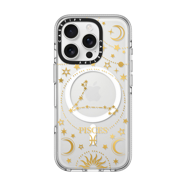 Marta Olga Klara x CASETiFY iPhone 16 Pro ケース クリア クリア ケース MagSafe対応 zodiac star sign pisces