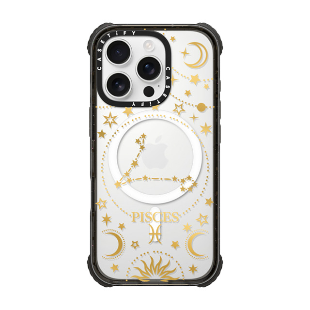 Marta Olga Klara x CASETiFY iPhone 16 Pro Case Black ウルトラ インパクトケース MagSafe 対応 zodiac star sign pisces Marta Olga Klara x CASETiFY iPhone 16 Pro Case Black ウルトラ インパクトケース MagSafe 対応 zodiac star sign pisces