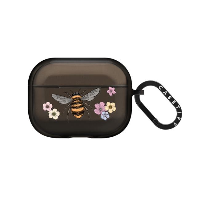 Marta Olga Klara x CASETiFY AirPods Pro ブラック インパクトケース bees and flowers