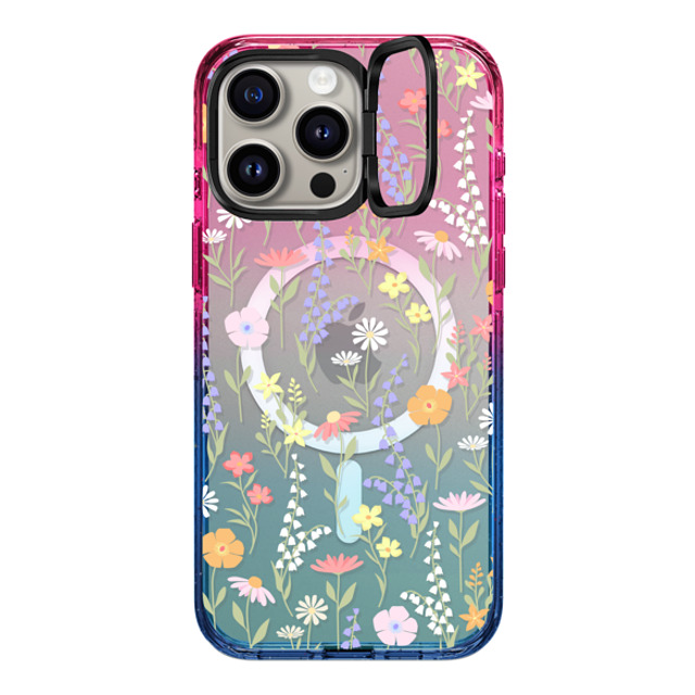 Marta Olga Klara x CASETiFY iPhone 15 Pro Max ケース Cotton Candy インパクトリングスタンドケース MagSafe対応 cute little floral / pastel flowers pattern