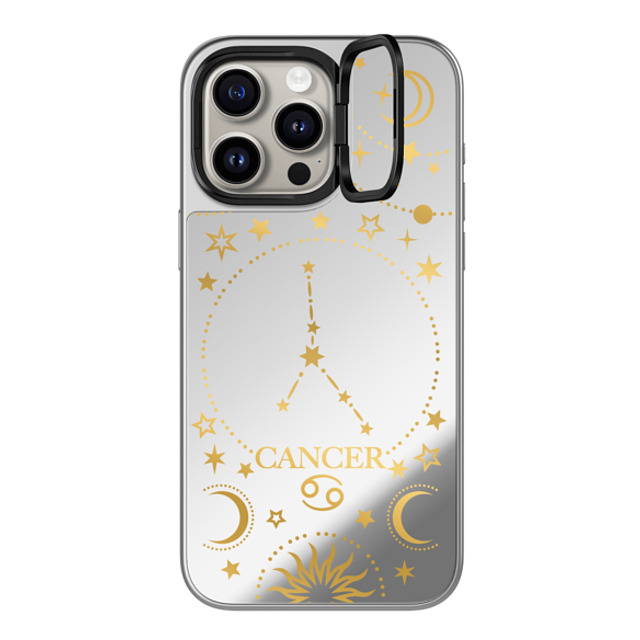 Marta Olga Klara x CASETiFY iPhone 15 Pro Max Case Star,Zodiac シルバー (シルバーバンパー) ミラー リングスタンドケース MagSafe対応 zodiac star sign: cancer Back to School Marta Olga Klara x CASETiFY iPhone 15 Pro Max Case Star,Zodiac シルバー (シルバーバンパー) ミラー リングスタンドケース MagSafe対応 zodiac star sign: cancer Back to School