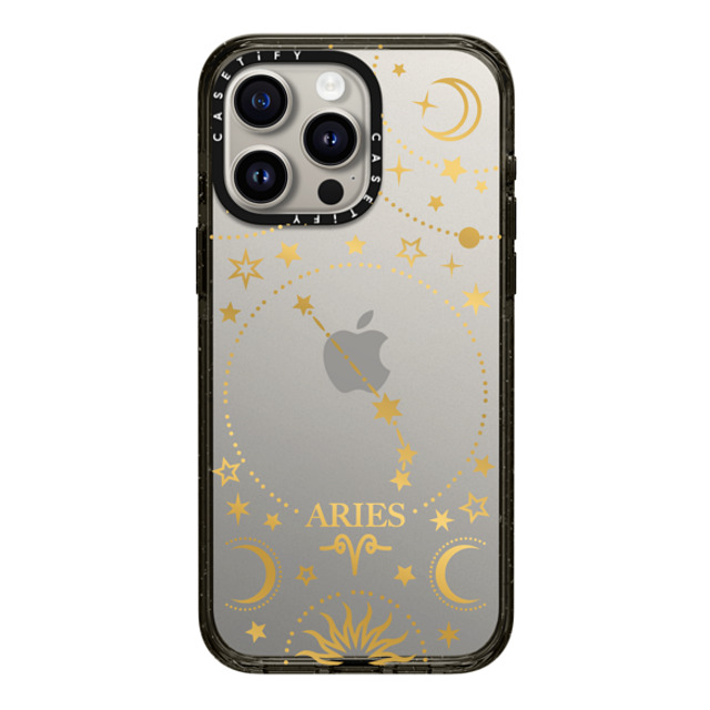 Marta Olga Klara x CASETiFY iPhone 15 Pro Max ケース ブラック インパクトケース zodiac star sign Aries