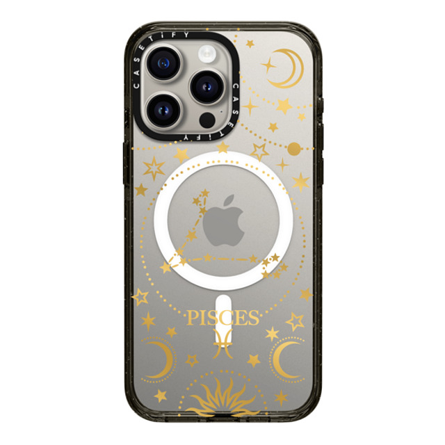 Marta Olga Klara x CASETiFY iPhone 15 Pro Max ケース ブラック インパクトケース MagSafe対応 zodiac star sign pisces