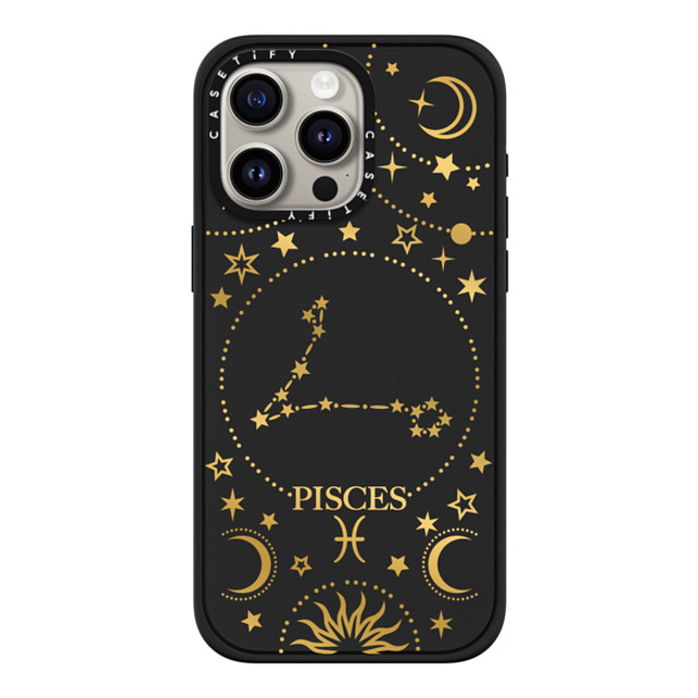 Marta Olga Klara x CASETiFY iPhone 15 Pro Max ケース マットブラック インパクトケース MagSafe対応 zodiac star sign pisces