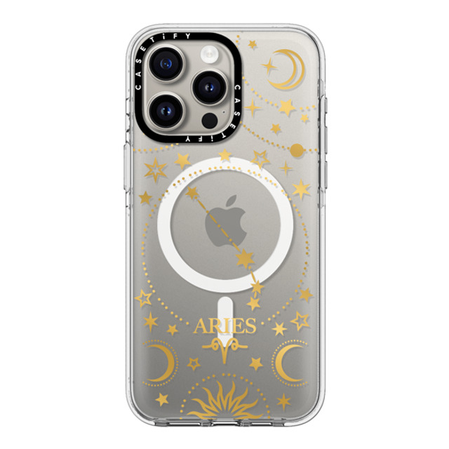 Marta Olga Klara x CASETiFY iPhone 15 Pro Max ケース クリア クリア ケース MagSafe対応 zodiac star sign Aries