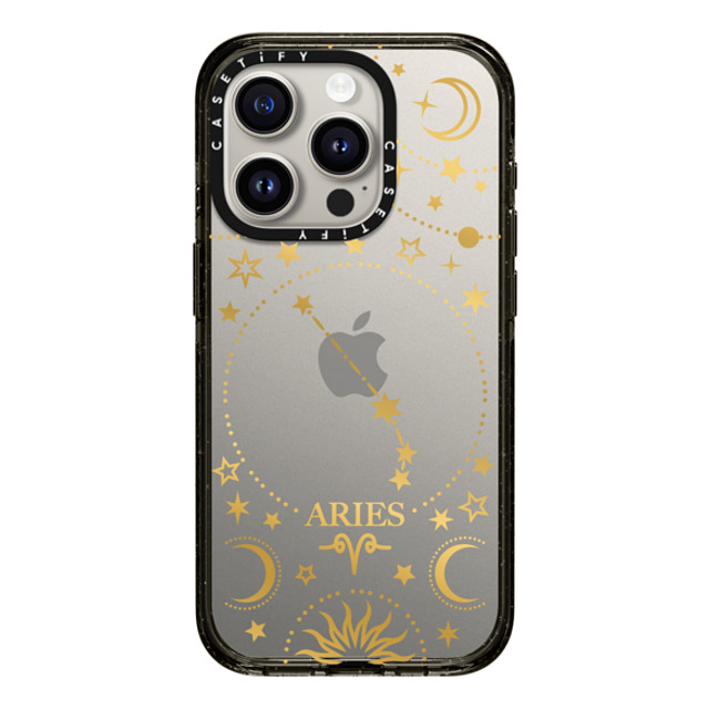 Marta Olga Klara x CASETiFY iPhone 15 Pro ケース ブラック インパクトケース zodiac star sign Aries