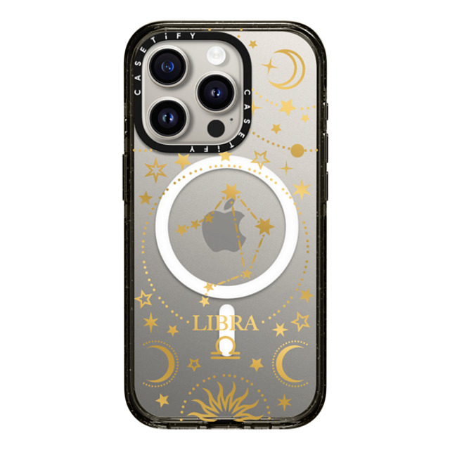 Marta Olga Klara x CASETiFY iPhone 15 Pro ケース Star,Zodiac ブラック インパクトケース MagSafe対応 zodiac star sign: libra Father's Day Marta Olga Klara x CASETiFY iPhone 15 Pro ケース Star,Zodiac ブラック インパクトケース MagSafe対応 zodiac star sign: libra Father's Day