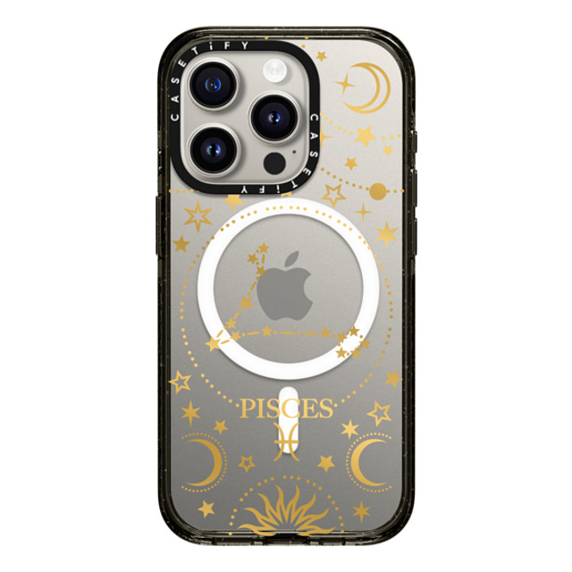 Marta Olga Klara x CASETiFY iPhone 15 Pro ケース ブラック インパクトケース MagSafe対応 zodiac star sign pisces