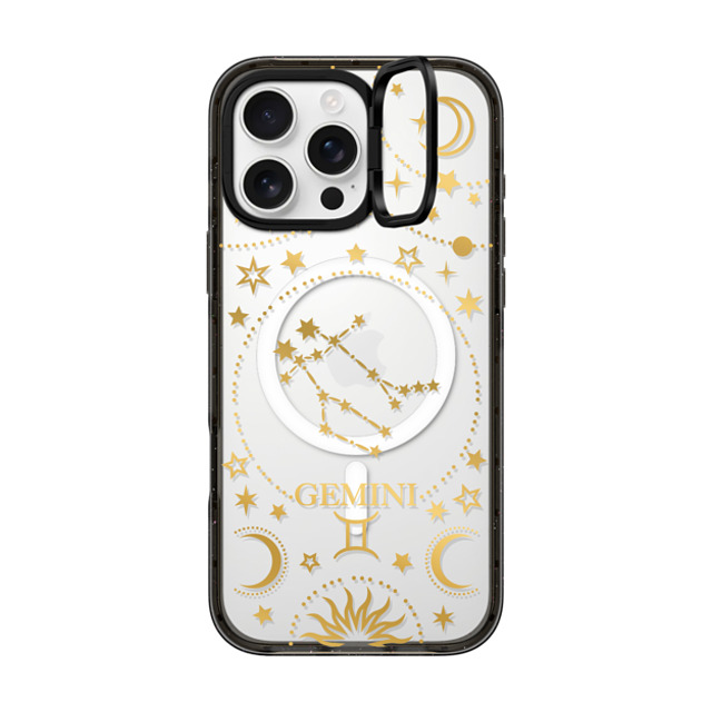 Marta Olga Klara x CASETiFY iPhone 16 Pro Max ケース Star,Zodiac ブラック インパクトリングスタンドケース MagSafe対応 zodiac star sign: gemini Father's Day Marta Olga Klara x CASETiFY iPhone 16 Pro Max ケース Star,Zodiac ブラック インパクトリングスタンドケース MagSafe対応 zodiac star sign: gemini Father's Day