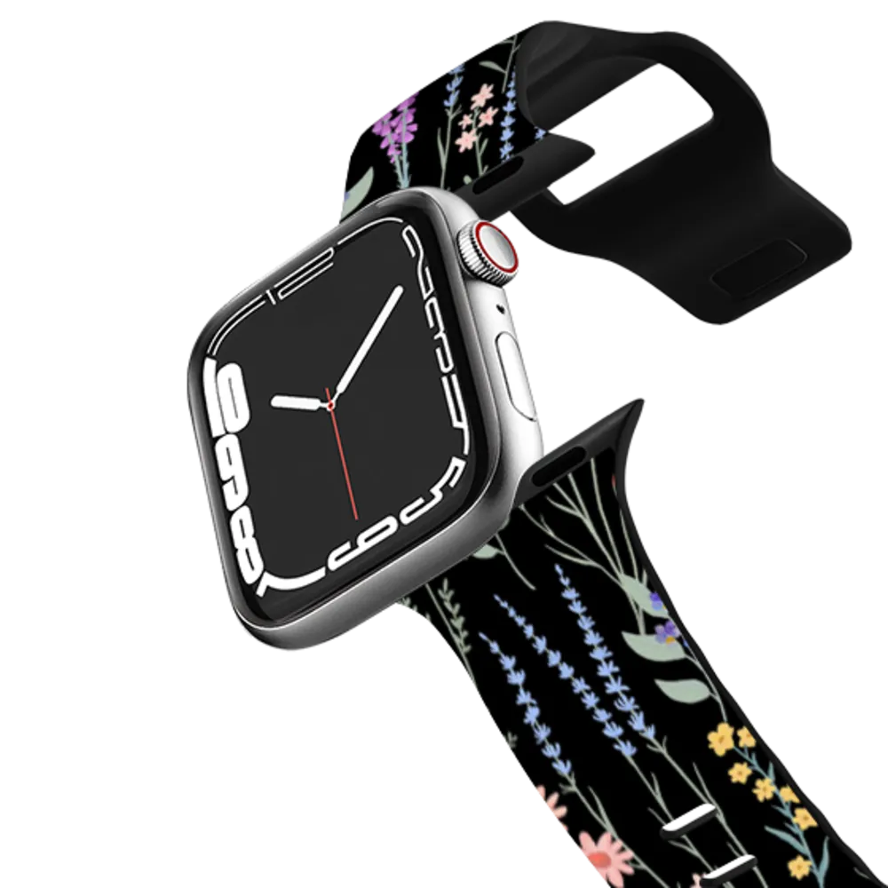 Impact Band - The meadows / petit  floral on black