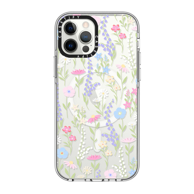 Marta Olga Klara x CASETiFY iPhone 12 Pro Case Clear Clear Case MagSafe Compatible pink pastel cute floral Marta Olga Klara x CASETiFY iPhone 12 Pro Case Clear Clear Case MagSafe Compatible pink pastel cute floral