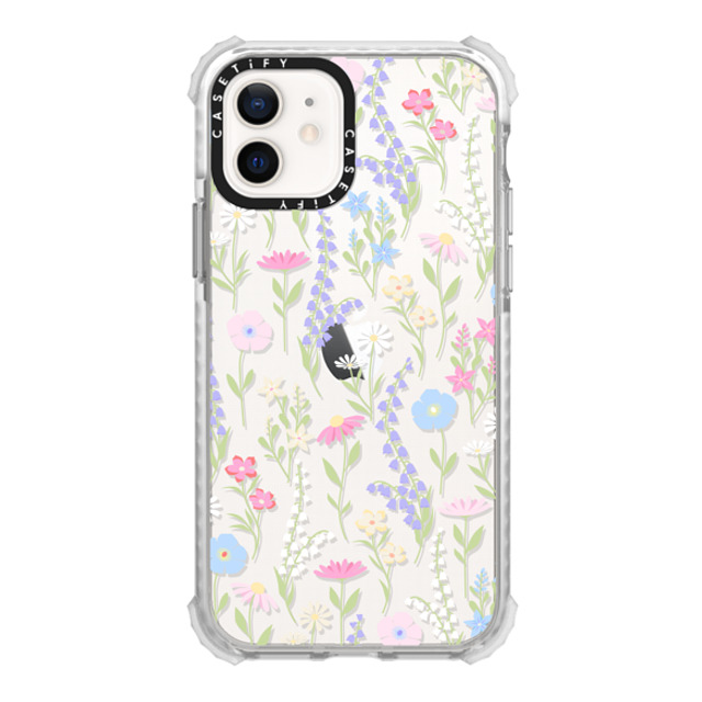 Marta Olga Klara x CASETiFY iPhone 12 ケース Glossy Frost ウルトラインパクトケース pink pastel cute floral