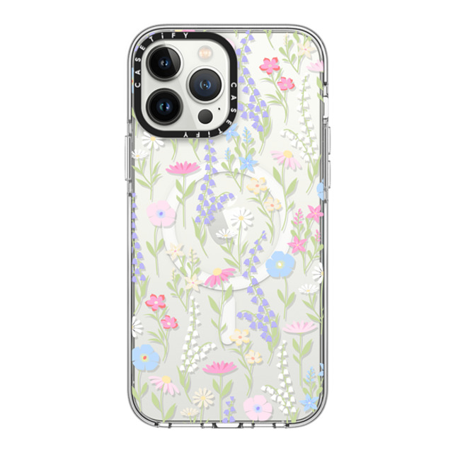 Marta Olga Klara x CASETiFY iPhone 13 Pro Max ケース クリア クリア ケース MagSafe対応 pink pastel cute floral