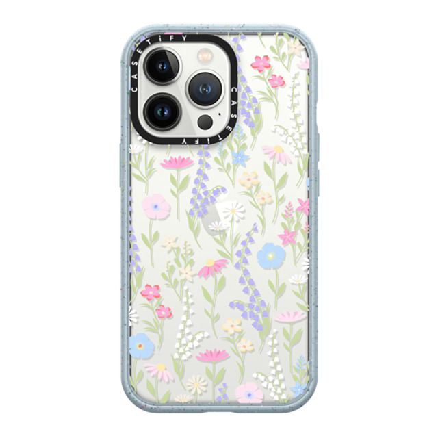 Marta Olga Klara x CASETiFY iPhone 13 Pro ケース Matte Vapor Blue インパクトケース pink pastel cute floral