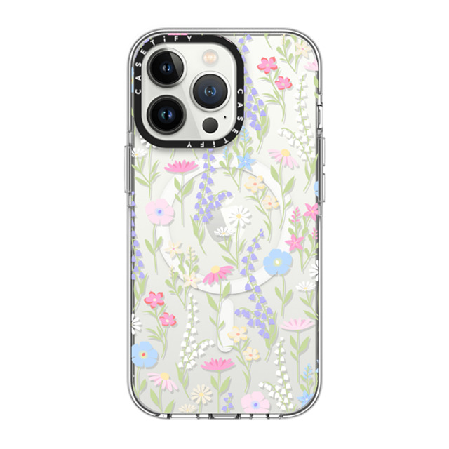 Marta Olga Klara x CASETiFY iPhone 13 Pro Case Clear Clear Case MagSafe Compatible pink pastel cute floral Marta Olga Klara x CASETiFY iPhone 13 Pro Case Clear Clear Case MagSafe Compatible pink pastel cute floral