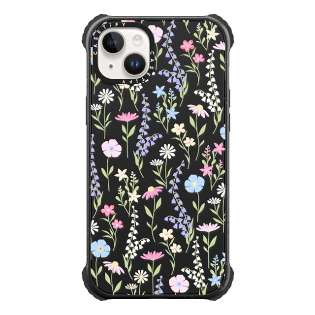 Marta Olga Klara x CASETiFY iPhone 14 Plus Case Matte Black ウルトラインパクトケース pink pastel cute floral Marta Olga Klara x CASETiFY iPhone 14 Plus Case Matte Black ウルトラインパクトケース pink pastel cute floral