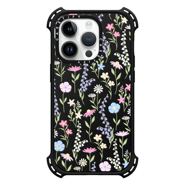 Marta Olga Klara x CASETiFY iPhone 14 Pro Case Matte Black バウンスケース pink pastel cute floral Marta Olga Klara x CASETiFY iPhone 14 Pro Case Matte Black バウンスケース pink pastel cute floral