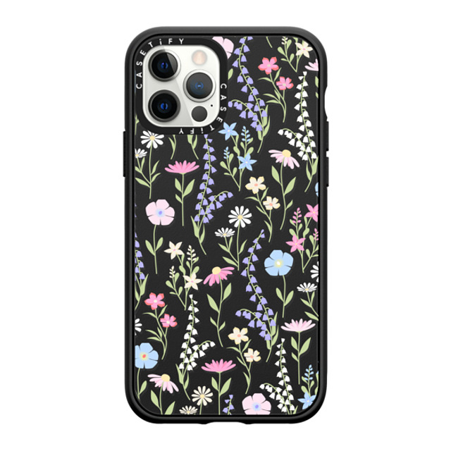 Marta Olga Klara x CASETiFY iPhone 12 Pro Case Floral,Pattern Matte Black Impact Case pink pastel cute floral Father's Day Marta Olga Klara x CASETiFY iPhone 12 Pro Case Floral,Pattern Matte Black Impact Case pink pastel cute floral Father's Day