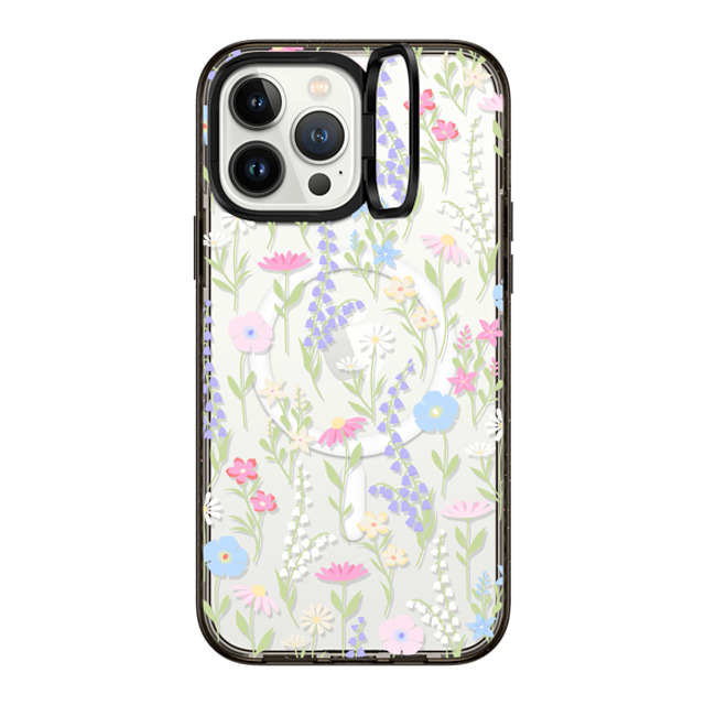 Marta Olga Klara x CASETiFY iPhone 13 Pro Max ケース Floral,Pattern ブラック インパクトリングスタンドケース MagSafe対応 pink pastel cute floral Father's Day Marta Olga Klara x CASETiFY iPhone 13 Pro Max ケース Floral,Pattern ブラック インパクトリングスタンドケース MagSafe対応 pink pastel cute floral Father's Day