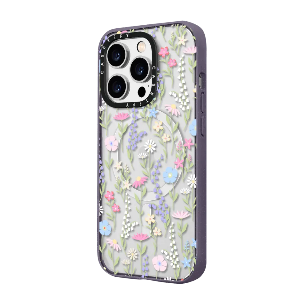 Impact iPhone 14 Pro Max Case MagSafe Compatible - pink pastel cute floral