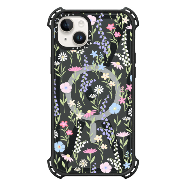 Marta Olga Klara x CASETiFY iPhone 14 Plus Case Floral,Pattern Triple Black バウンスケース pink pastel cute floral Mother's Day Marta Olga Klara x CASETiFY iPhone 14 Plus Case Floral,Pattern Triple Black バウンスケース pink pastel cute floral Mother's Day