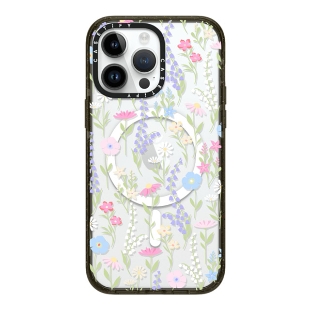 Marta Olga Klara x CASETiFY iPhone 14 Pro Max ケース ブラック インパクトケース MagSafe対応 pink pastel cute floral