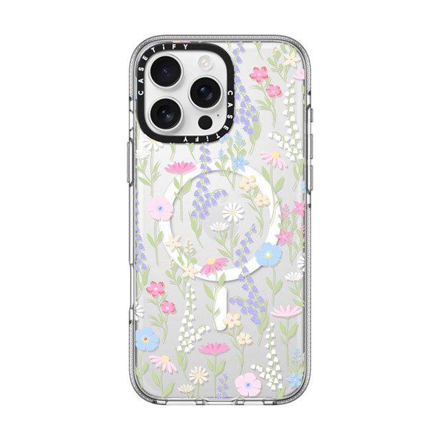 Marta Olga Klara x CASETiFY iPhone 16 Pro Max ケース クリア クリア ケース MagSafe対応 pink pastel cute floral