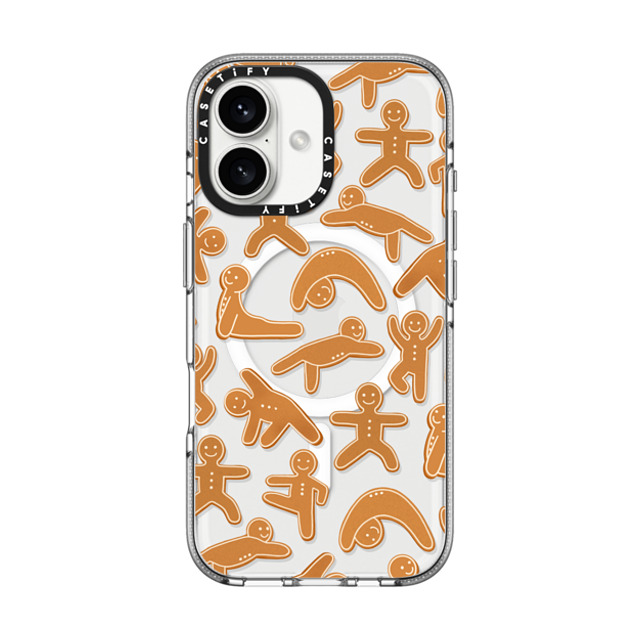 Marta Olga Klara x CASETiFY iPhone 16 ケース Cartoon,Food クリア クリア ケース MagSafe対応 yoga gingerbread man / xmas pattern Back to School Marta Olga Klara x CASETiFY iPhone 16 ケース Cartoon,Food クリア クリア ケース MagSafe対応 yoga gingerbread man / xmas pattern Back to School