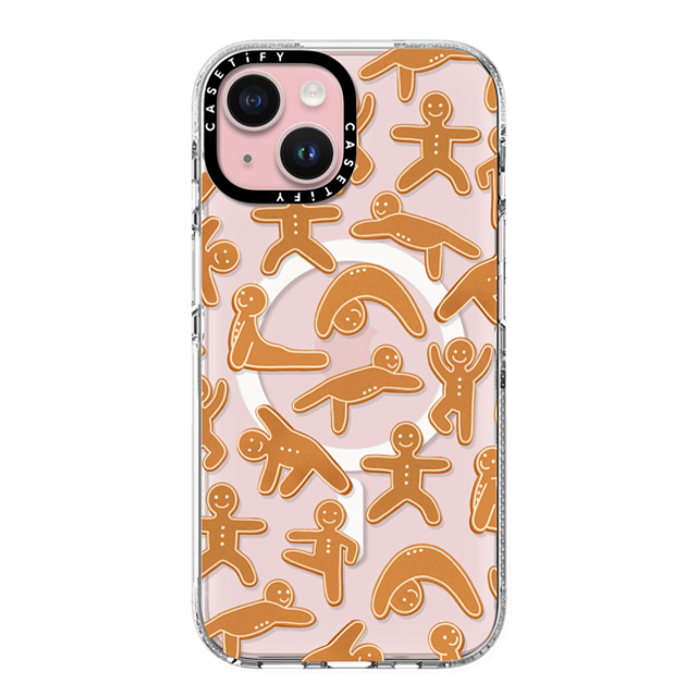 Marta Olga Klara x CASETiFY iPhone 15 ケース Cartoon,Food クリア クリア ケース MagSafe対応 yoga gingerbread man / xmas pattern Back to School Marta Olga Klara x CASETiFY iPhone 15 ケース Cartoon,Food クリア クリア ケース MagSafe対応 yoga gingerbread man / xmas pattern Back to School