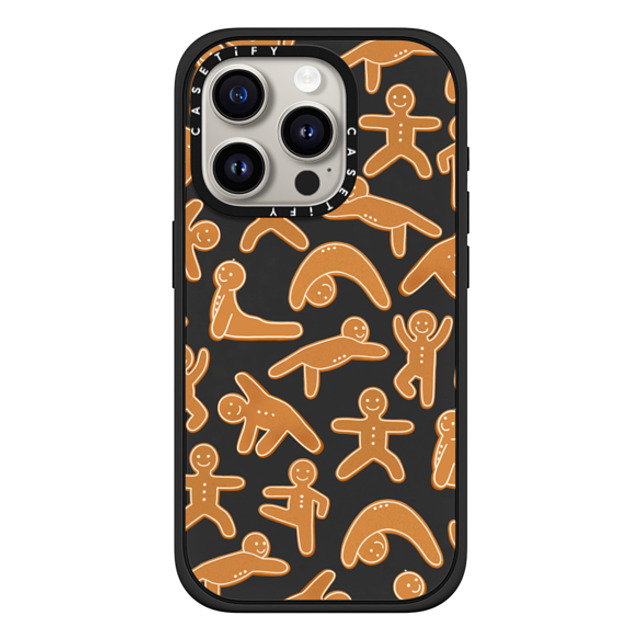 Marta Olga Klara x CASETiFY iPhone 15 Pro ケース Cartoon,Food マットブラック インパクトケース MagSafe対応 yoga gingerbread man / xmas pattern Back to School Marta Olga Klara x CASETiFY iPhone 15 Pro ケース Cartoon,Food マットブラック インパクトケース MagSafe対応 yoga gingerbread man / xmas pattern Back to School