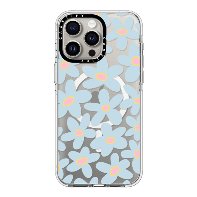 Marta Olga Klara x CASETiFY iPhone 15 Pro Max ケース クリア クリア ケース MagSafe対応 sixties Blue bold floral