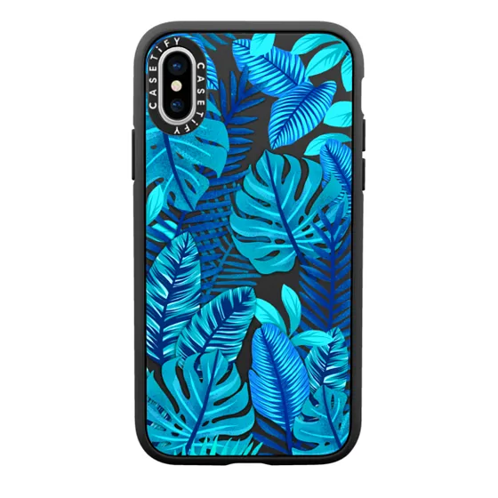 Blue floral jungle / transparent background – CASETiFY