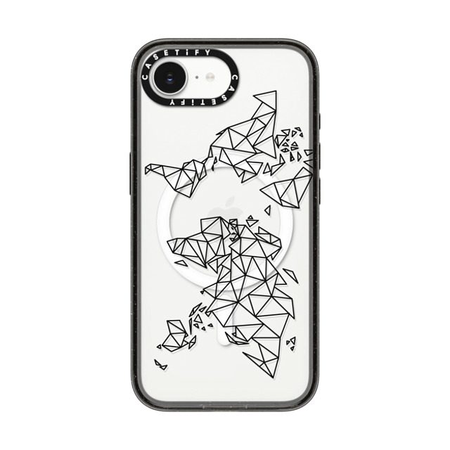 Marta Olga Klara x CASETiFY iPhone 16e Case Black Impact Case MagSafe Compatible Geometric map of the world (black polygon, low poly mesh geometry) Back to School Marta Olga Klara x CASETiFY iPhone 16e Case Black Impact Case MagSafe Compatible Geometric map of the world (black polygon, low poly mesh geometry) Back to School