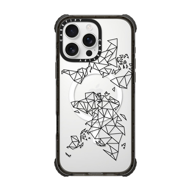 Marta Olga Klara x CASETiFY iPhone 16 Pro Max ケース ブラック ウルトラ インパクトケース MagSafe 対応 Geometric map of the world (black polygon, low poly mesh geometry) Back to School Marta Olga Klara x CASETiFY iPhone 16 Pro Max ケース ブラック ウルトラ インパクトケース MagSafe 対応 Geometric map of the world (black polygon, low poly mesh geometry) Back to School