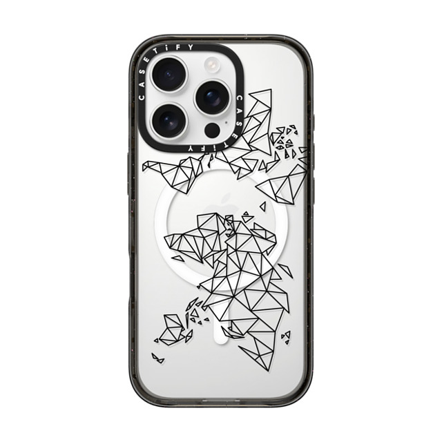 Marta Olga Klara x CASETiFY iPhone 16 Pro ケース ブラック インパクトケース MagSafe対応 Geometric map of the world (black polygon, low poly mesh geometry) Back to School Marta Olga Klara x CASETiFY iPhone 16 Pro ケース ブラック インパクトケース MagSafe対応 Geometric map of the world (black polygon, low poly mesh geometry) Back to School
