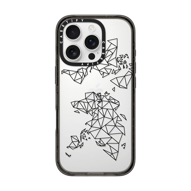 Marta Olga Klara x CASETiFY iPhone 16 Pro ケース ブラック インパクトケース Geometric map of the world (black polygon, low poly mesh geometry) Back to School Marta Olga Klara x CASETiFY iPhone 16 Pro ケース ブラック インパクトケース Geometric map of the world (black polygon, low poly mesh geometry) Back to School