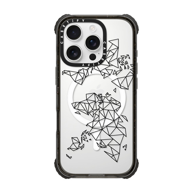 Marta Olga Klara x CASETiFY iPhone 16 Pro ケース ブラック ウルトラ インパクトケース MagSafe 対応 Geometric map of the world (black polygon, low poly mesh geometry) Back to School Marta Olga Klara x CASETiFY iPhone 16 Pro ケース ブラック ウルトラ インパクトケース MagSafe 対応 Geometric map of the world (black polygon, low poly mesh geometry) Back to School