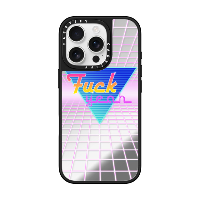 Marta Olga Klara x CASETiFY iPhone 16 Pro ケース Silver on Black ミラーケース MagSafe対応 eighties Fuck Yeah / it was acceptable in the 80's Back to School Marta Olga Klara x CASETiFY iPhone 16 Pro ケース Silver on Black ミラーケース MagSafe対応 eighties Fuck Yeah / it was acceptable in the 80's Back to School