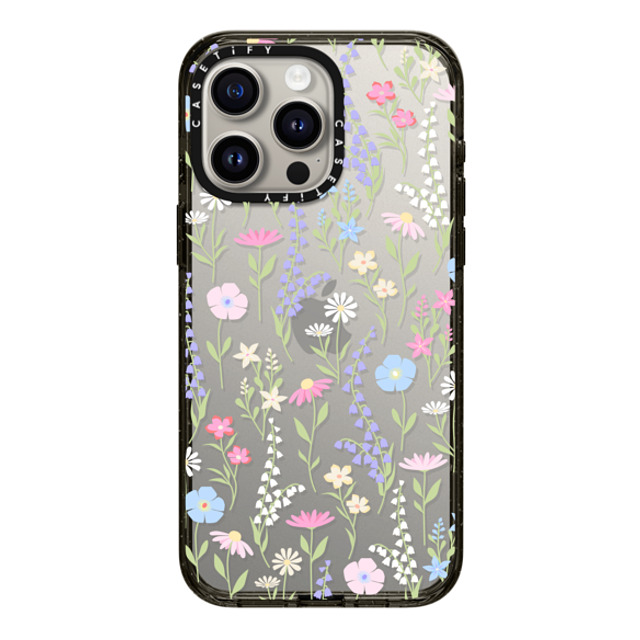 Marta Olga Klara x CASETiFY iPhone 15 Pro Max ケース ブラック インパクトケース pink pastel cute floral